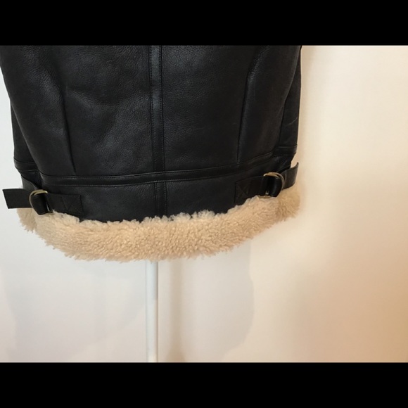 CHLOE LEATHER & SHEARLING VEST MED - Picture 7 of 12